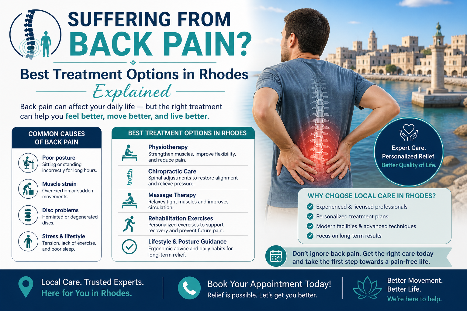 Back pain treatment Rhodes